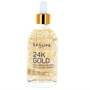 Spalife 24K Gold Collagen Infused Anti-Aging Serum 3.7 Oz Bottle Sealed